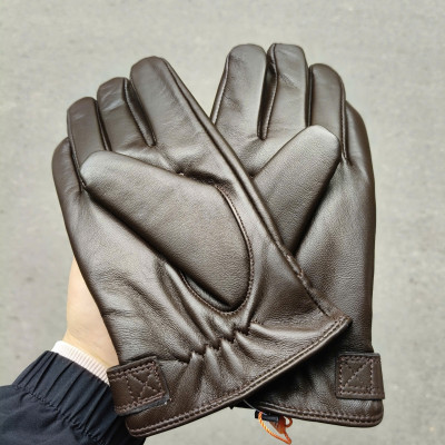 Găng tay nam da cừu cao cấp BHY8715 Bao da lái xe, lót lông, giữ ấm tốt, cản gió. Bảo vệ đôi tay