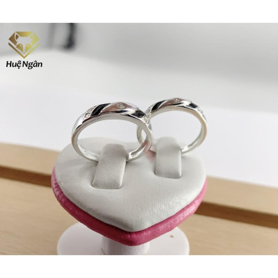 Nhẫn đôi bạc Ý 925 Huệ Ngân - Gắn kết yêu thương RR1181
