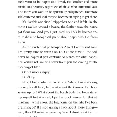 The Subtle Art of Not Giving a F*Ck : A Counterintuitive Approach to Living a Good Life