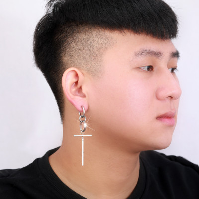 Bông tai unisex ý tưởng hình học mạnh mẽ bụi bặm