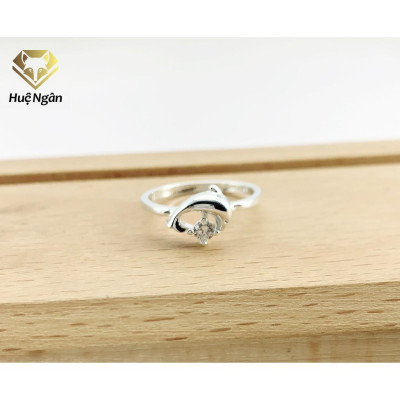 Nhẫn bạc Ý 925 Huệ Ngân - Little Dolphin RYR140066