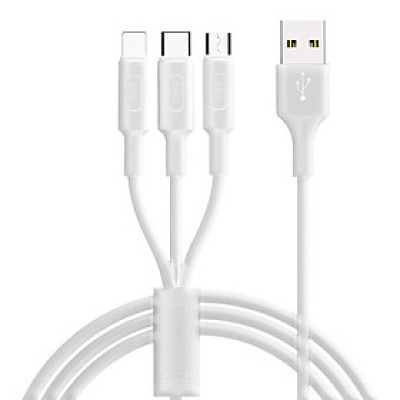Cáp sạc nhanh Hoco X25 dây tròn dẻo kết nối Type-C/Micro/iPhone dài 100CM cho Smartphone ( 2 màu) - Hàng chính hãng