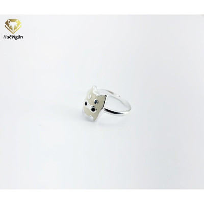 Nhẫn bạc Ý 925 Huệ Ngân - Merry Bear TJ036 (li tay nhỏ)