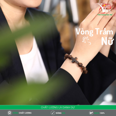 Vòng Trầm Nữ Thiên Nhiên Kiểu Tròn - Trầm Chìm - Sang Trọng Và Khác Biệt