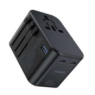 Củ sạc Choetech PD5009 du lịch đa năng công suất cao 65W (2 USB C+ 1 USB A) (Hàng chính hãng)