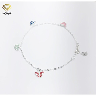 Lắc chân bạc Ý 925 Huệ Ngân-Cánh Bướm Mùa Xuân JL040