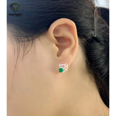 Bông tai bạc Ý 925 Huệ Ngân - Gold Mouse RYE141139