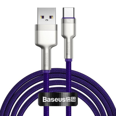 Cáp sạc nhanh, siêu bền Baseus Cafule Metal Series Type C 40W (USB to Type C, Zinc Alloy Material, Super Quick charge)- Hàng chính hãng.