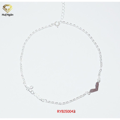 Lắc chân bạc Ý 925 Huệ Ngân - Love in Love RYBJ50042