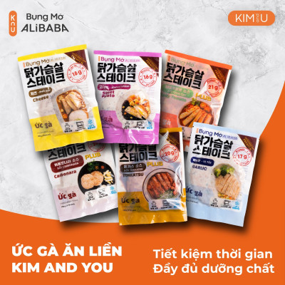 Ức Gà Steak Vị Tỏi Hàn Quốc Ăn Liền Healthy Tăng Cơ Giảm Cân - Gói 100g