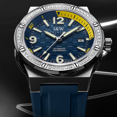 Đồng hồ nam chính hãng IW CARNIVAL IW661G-4 Kính sapphire ,chống xước,Chống nước ,Bảo hành 24 tháng,Máy cơ (Automatic),Dây cao su cao cấp,thiết kế thể thao