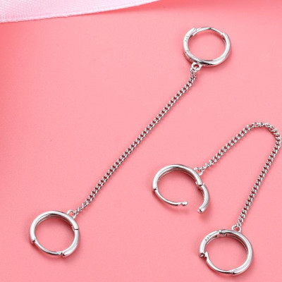 Bông tai nam nữ xích mỏng tinh tế từng chi tiết