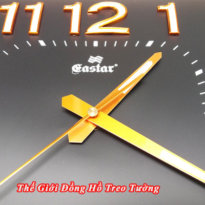 Đồng Hồ Treo Tường Cao Cấp EASTAR Có DẠ QUANG Hình Vuông Cách Điệu - Máy KIM TRÔI NHẬT - Số Nổi 3D - Tặng Pin Maxell - BH 1 Năm
