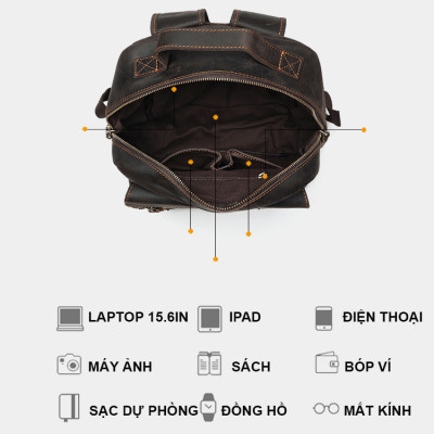 Balo nam DA BÒ THẬT, balo laptop phong cách mới – BEE GEE BLND9047