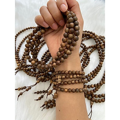 Vòng Trầm tốc tự nhiên 108 hạt size 6 ly