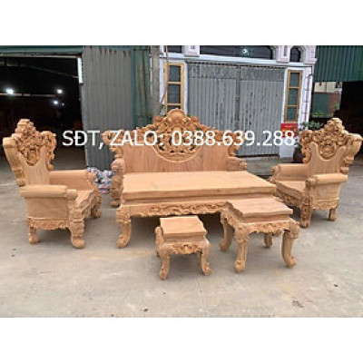 Bộ Bàn Ghế Hoàng Gia Nguyên Khối Gỗ Gõ Đỏ