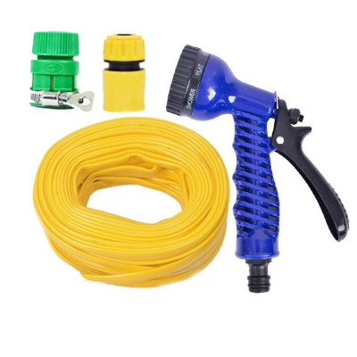Bộ dây vòi xịt tưới cây, rửa xe 7-10M (cút nhựa nối nhựa xanh) 206843 