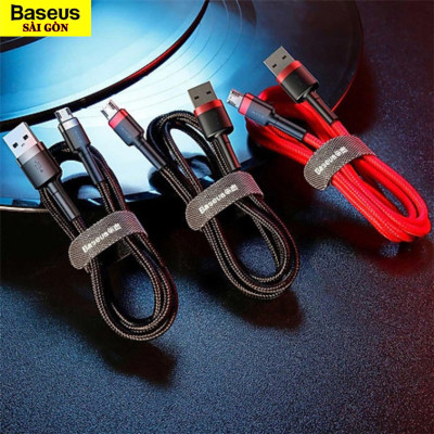 Cáp sạc  Baseus Cafule Micro USB 2.4A nhanh truyền dữ liệu tốc độ cao cho CAMKLF- Hàng chính hãng