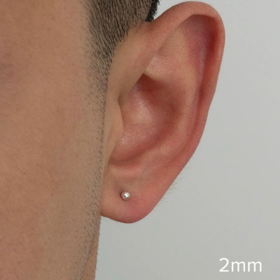 Khuyên Tai Nụ Bạc Unisex Chính Hãng Bạc Hiểu Minh HT386