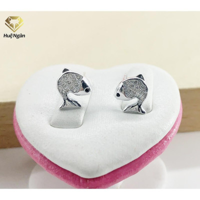 Bông tai bạc Ý 925 Huệ Ngân - Cá heo vui tính RYE140238