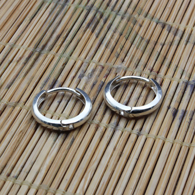  Hoa Tai Bạc Hiểu Minh HT284 Khuyên Tròn Trơn