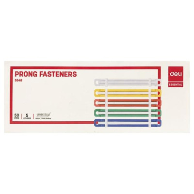 Nẹp Tài Liệu Nhựa 80mm - Deli 5548 (50 Nẹp - 5 Màu)