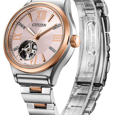 Đồng Hồ Nữ Citizen Đính Đá Swarovski Dây Thép Không Gỉ PC1009-51W - Mặt Vàng Hồng (Sapphire)