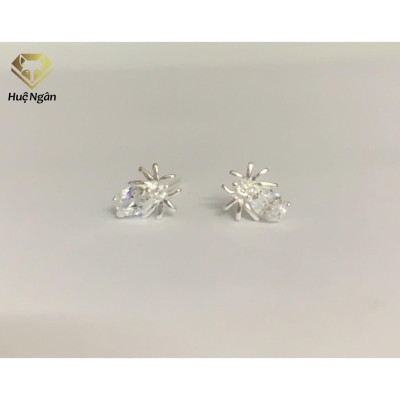 Bông tai bạc Ý 925 Huệ Ngân - Little Bug YCXR363