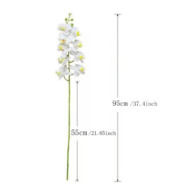 Cành lan hồ điệp giả cao cấp - 1 cành - 9 bông - dài 100cm - Cây giả, hoa lụa Decor trang trí nhà cửa
