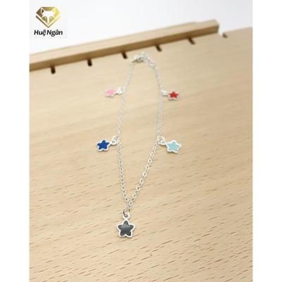Lắc chân bạc Ý 925 Huệ Ngân- Ngôi Sao Lấp Lánh JL028