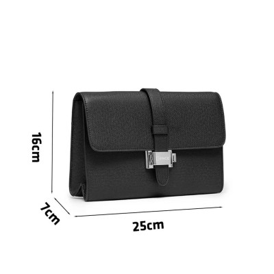 Clutch cầm tay nam da bò Taiga HT10 Màu Đen