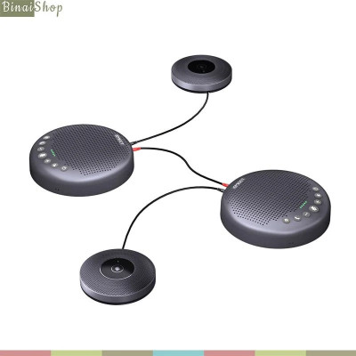 Emeet Luna Plus Kit - Loa Kèm Micro Họp Trực Tuyến, Chống Ồn VoiceIA, Bluetooth 5.0, 8+1 Micrô Dành Cho Nhóm 14 Người- Hàng chính hãng