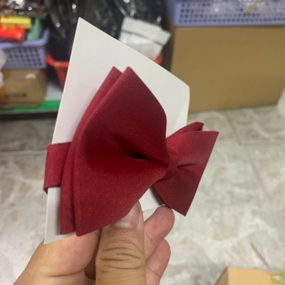 Nơ mèo chú rể phụ kiện cưới Giang nơ mèo màu đỏ đô