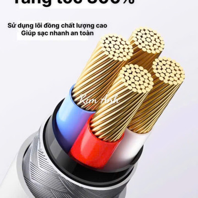 2 mét- Dây sạc siêu nhanh LI-TOP LX78 120W, chân Type C dài 2 mét, dây mịn to, lõi 260 sợ đồng, được dùng thử 30 ngày hàng chính hãng