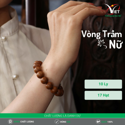 Vòng Trầm Hương Thiên Nhiên Màu Chocolate Hiếm Gặp - Dành Cho Nam Và Nữ- Mùi Thơm Đặc Biệt