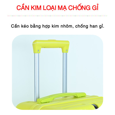 Vali kéo du lịch cao cấp bảo hành chính hãng Size 24inch-KS 219 - Vàng chanh