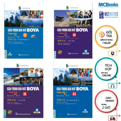 Sách - Giáo Trình Hán Ngữ Boya Trung Cấp - Combo 4 Cuốn - MCBooks