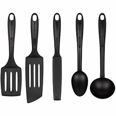 Bộ 5 dụng cụ nấu ăn Tefal K001A Bienvenue màu đen (Made In Portugal) Hàng chính hãng