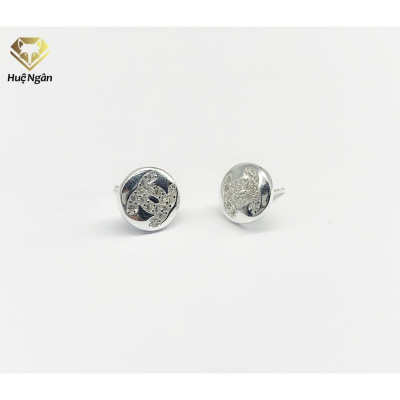 Bông tai bạc Ý 925 Huệ Ngân - Chấm tròn xinh E16048