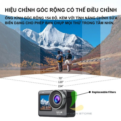 Camera hành trình Sjcam SJ11 Active 4K full HD DV Camera wifi - Máy quay hành động 2 màn hình, khả năng chống nước 30m - Hàng nhập khẩu