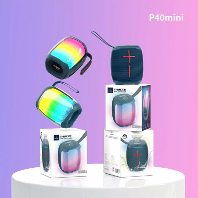 Loa WiWu Thunder P40 Mini Dành Cho Các Thiết Bị Có Bluetooth Tích Hợp Pin Dung Lượng Cao 1800mAh, IPX6 Không Thấm Nước - Hàng Chính Hãng