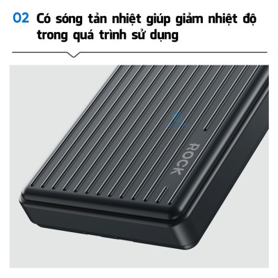 Pin dự phòng PD 20W Rockspace P91 sạc nhanh 10000mAh Hàng chính hãng bảo hành 12 tháng