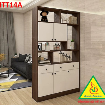 TỦ KỆ TRANG TRÍ KIÊM VÁCH NGĂN TNTT14 - Nội thất lắp ráp Viendong Adv