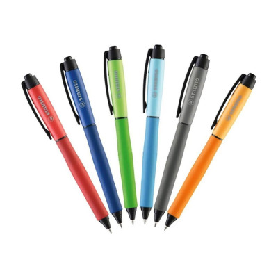 Bộ 2 cây Bút bi STABILO Palette GP268F (xanh) + 2 Ruột (GP268F-C2R) - Đỏ