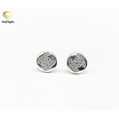 Bông tai bạc Ý 925 Huệ Ngân - Chấm tròn xinh E16048