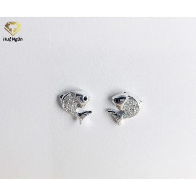 Bông tai bạc Ý 925 Huệ Ngân - Cá heo vui tính RYE140238