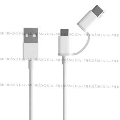 Dây Cáp Sạc Đa Năng 2 Trong 1 USB Type-C / Micro USB Xiaomi (1m) - Hàng Chính Hãng