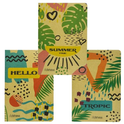 Combo 5 Tập Sinh Viên 4 Ly Ngang 200 Trang ĐL 70g/m2 - FAHASA - Bìa Kraft (Mẫu Màu Giao Ngẫu Nhiên)