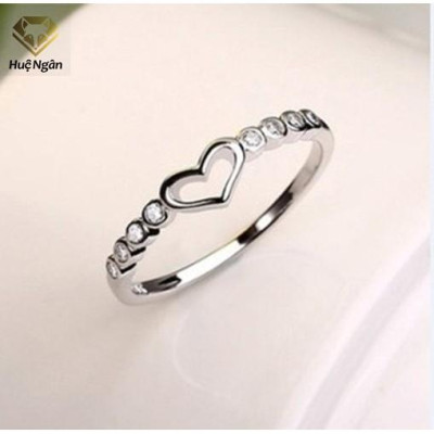 Nhẫn bạc Ý 925 Huệ Ngân - Tim xinh RR1381