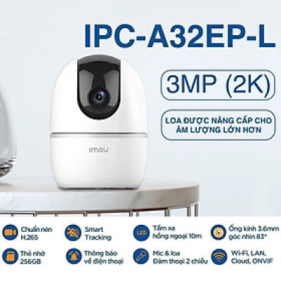 Camera wifi trong nhà quay quét 3MP IMOU IPC-A32EP- Hàng chính hãng